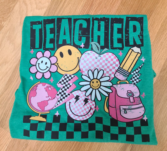 Retro Smiley Teacher Shirt